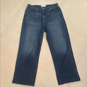 Pistola Dark Blue Flare Jeans with Raw Hem
